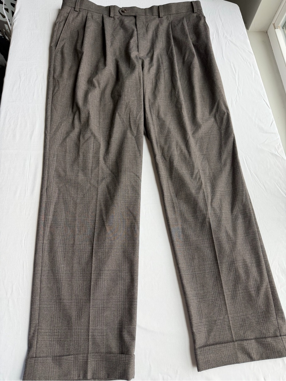 Ralph Lauren Brown Plaid Dress Trousers